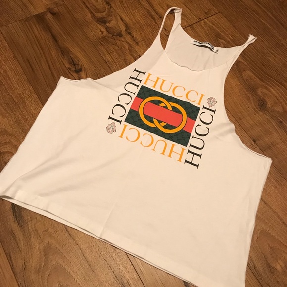 white gucci tank top